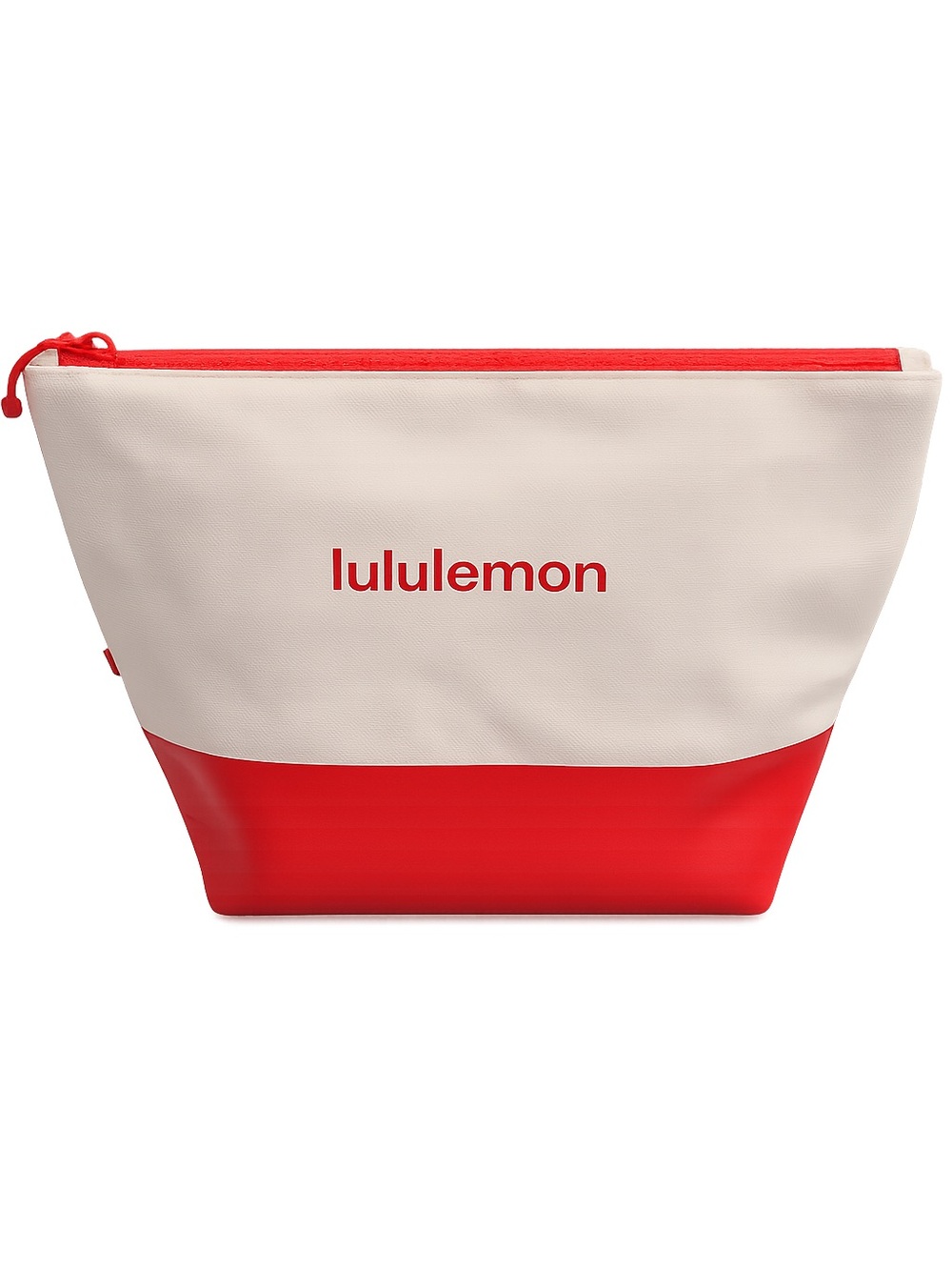 lululemon athletica Canvas Wordmark Pouch - Natural/Cherry Ember